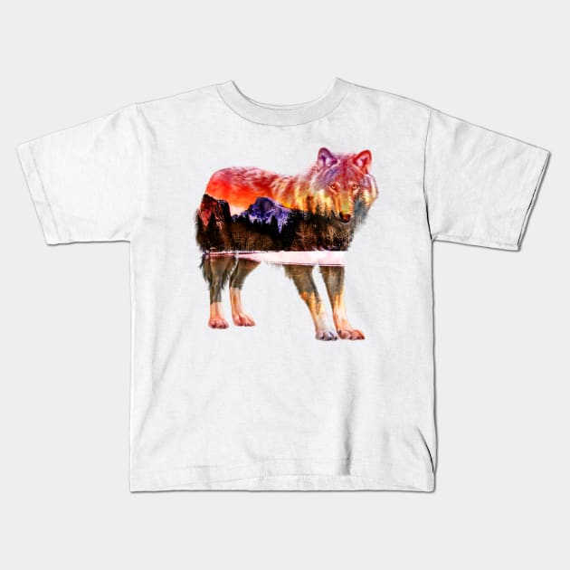 Wolf xXx Kids T-Shirt by mcdaki